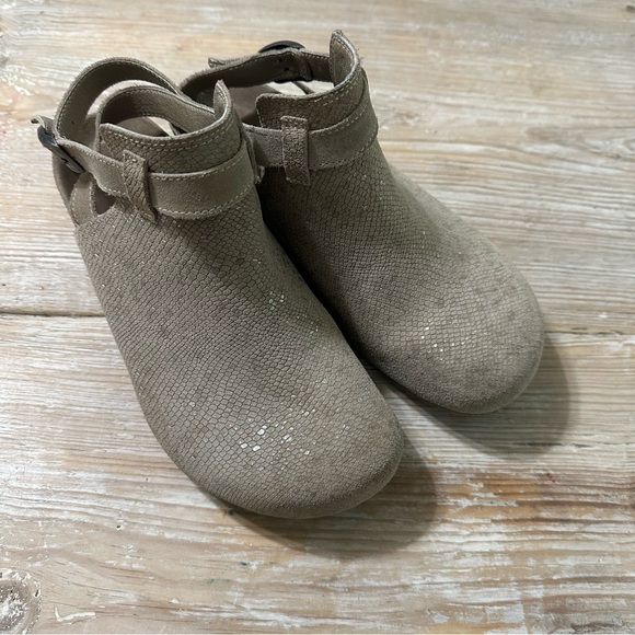 Birkenstock Papillio Esra Wedge Leather Boho Clog Sz 38 - Picture 4 of 12